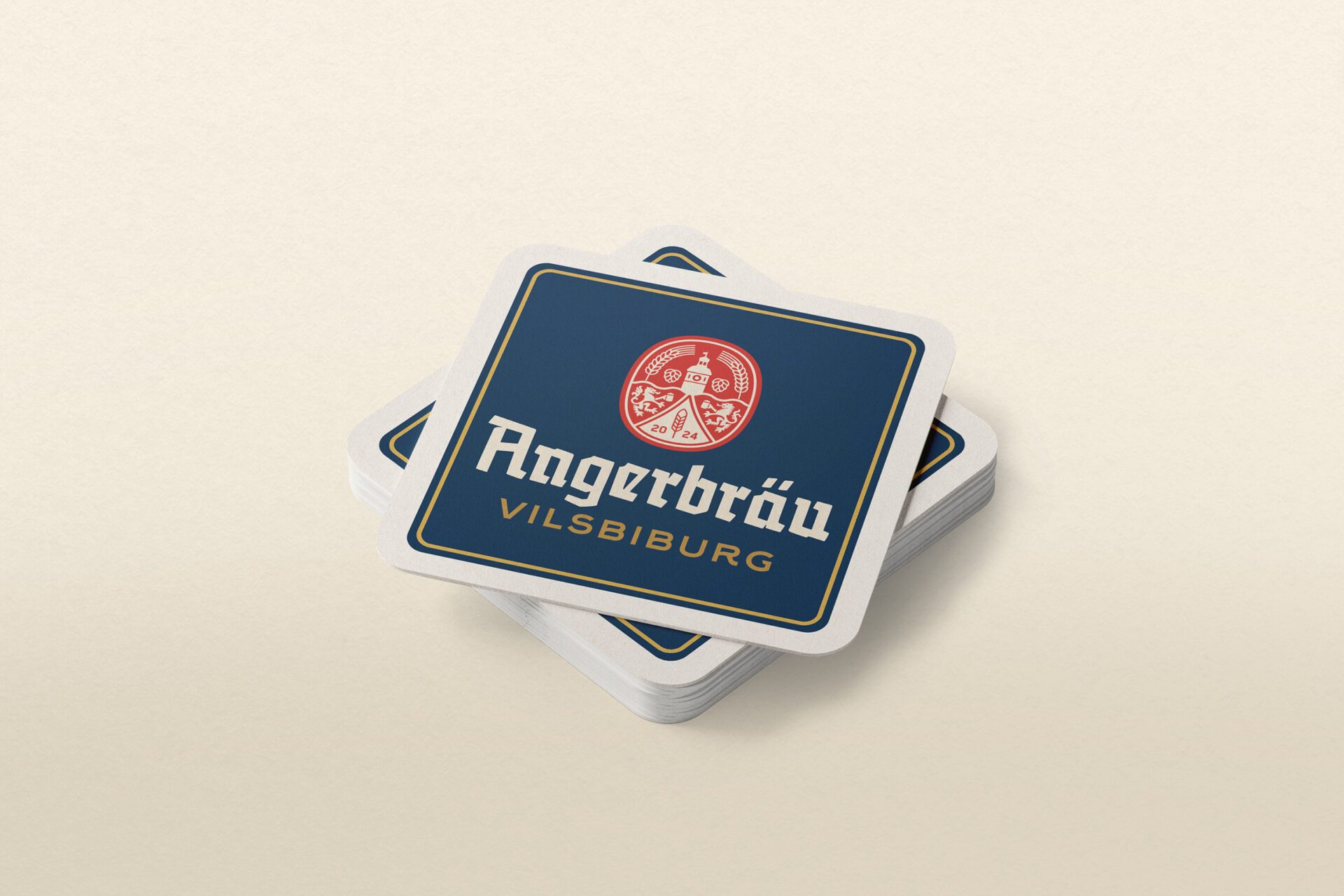 Angerbräu Bierdeckel, neues Corporate Design von Murner Wagner