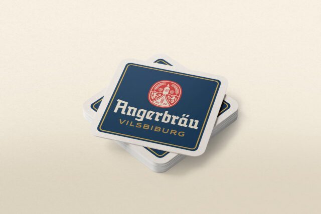 Angerbräu Bierdeckel, neues Corporate Design von Murner Wagner
